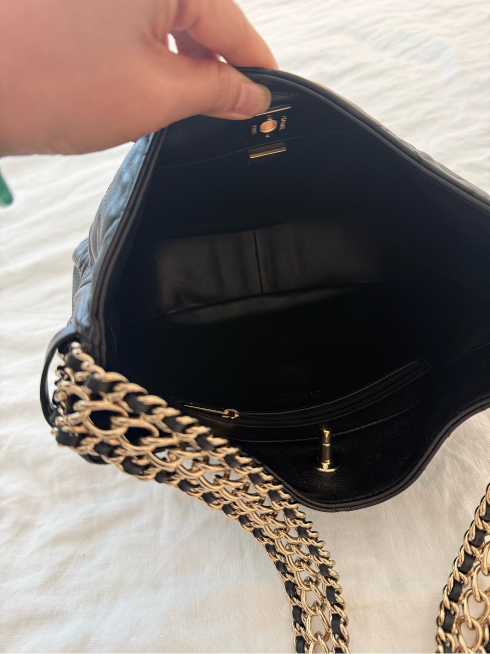 Chanel 22P Hobo Bag in Black Lambskin and LGHW - MSRP $5100 - Picture 7 of 15
